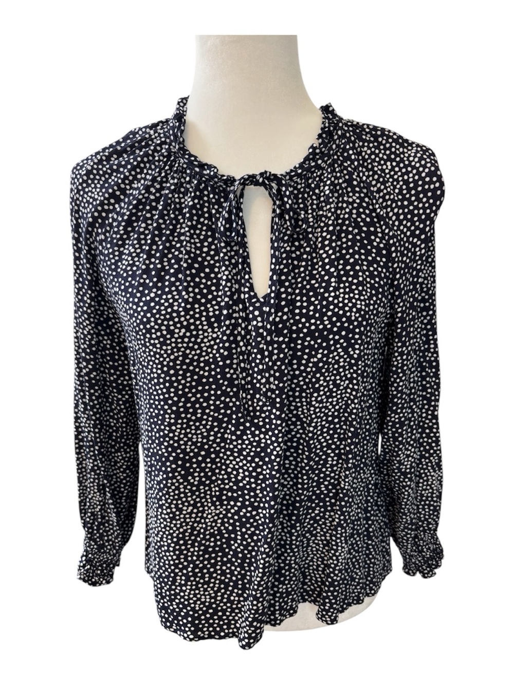 LOFT Black & White Polka Dot Blouse